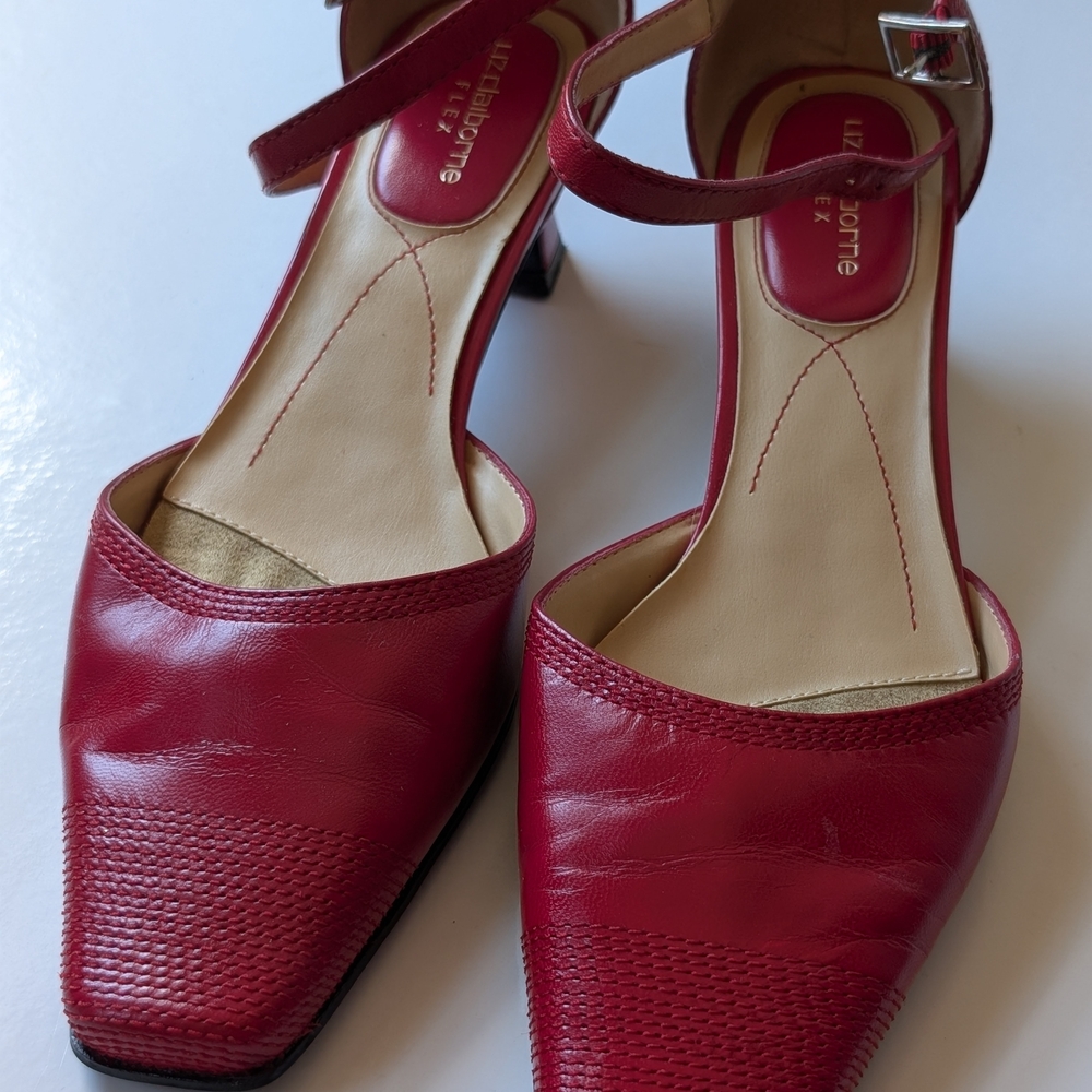 Liz Claiborne Red Heels Elegant Design